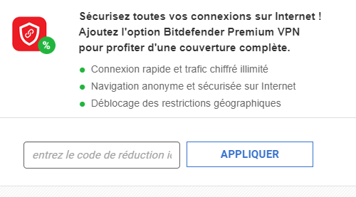 Comment utiliser le code promo Bitdefender