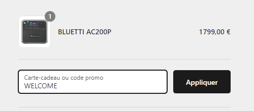 Comment utiliser le code promo BLUETTI FR