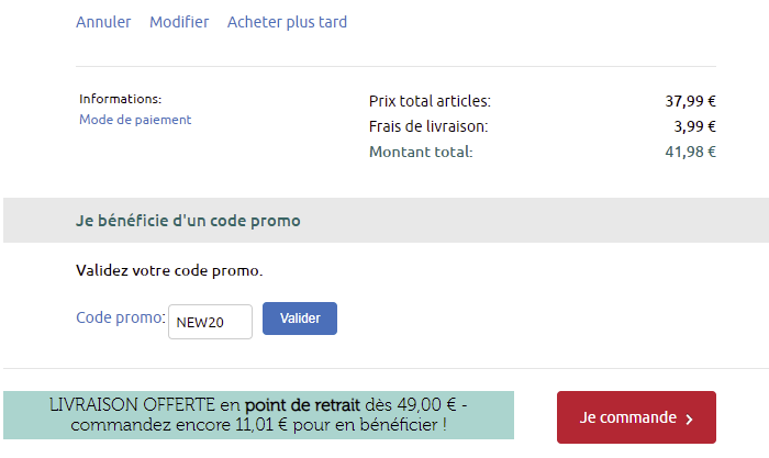 Comment utiliser le code promo Bonprix