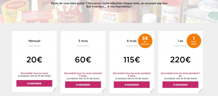 Les box ou coffrets populaires proposés sur internet par des boutiques spécialisées