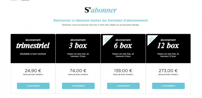 Les box ou coffrets populaires proposés sur internet par des boutiques spécialisées