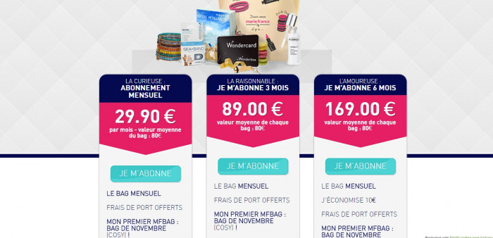 Les box ou coffrets populaires proposés sur internet par des boutiques spécialisées