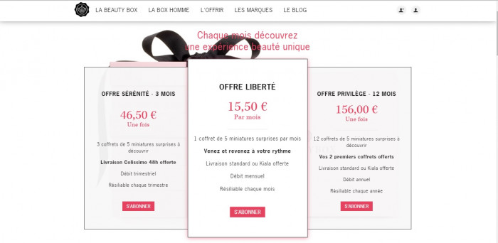 Les box ou coffrets populaires proposés sur internet par des boutiques spécialisées