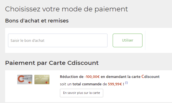 Comment utiliser le code promo Cdiscount