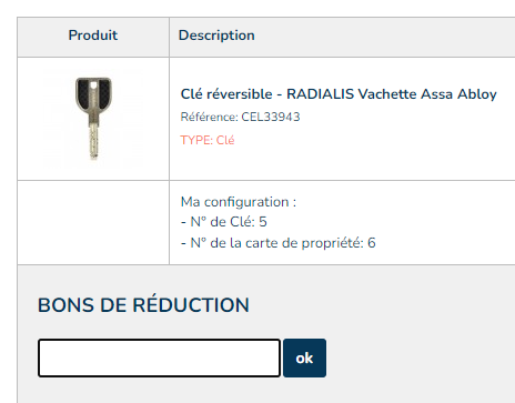 Comment utiliser le code promo Clef en ligne