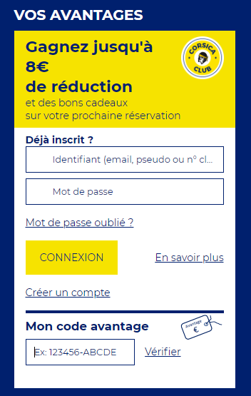 Comment utiliser le code promo Corsica Ferries