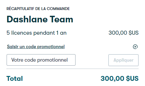 Comment utiliser le code promo Dashlane