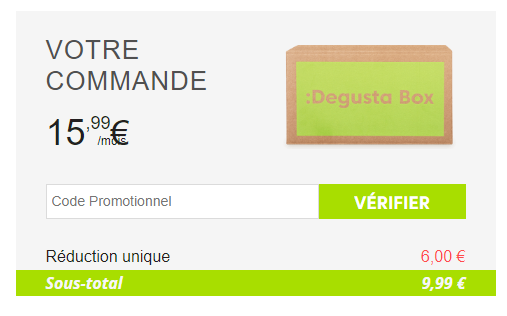 Comment utiliser le code promo Degustabox