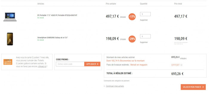 code de réduction leclerc