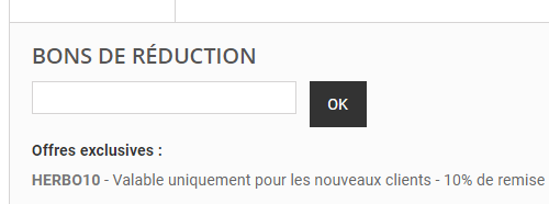Comment utiliser le code promo France Herboristerie