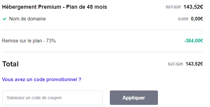 Comment utiliser le code promo Hostinger