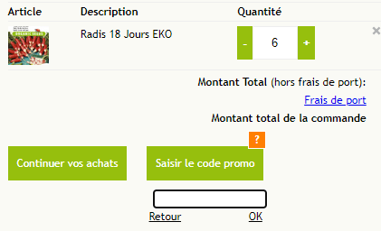 Comment utiliser le code promo Les Graines de France