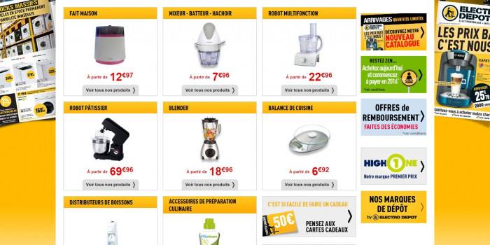 Les promotions en cours sur les boutiques spécialisées en électroménager