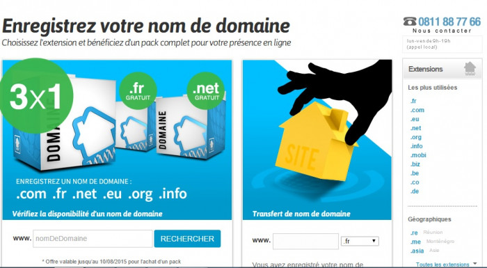 Les sites d’hébergement web et les noms de domaine