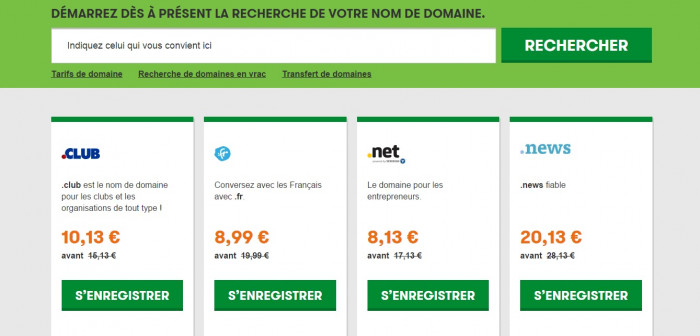 Les sites d’hébergement web et les noms de domaine