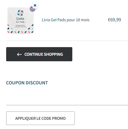 Comment utiliser le code promo Livia