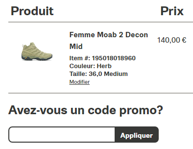 Comment utiliser le code promo Merrell