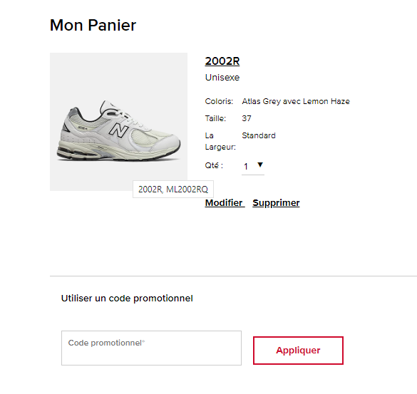 Comment utiliser le code promo New Balance