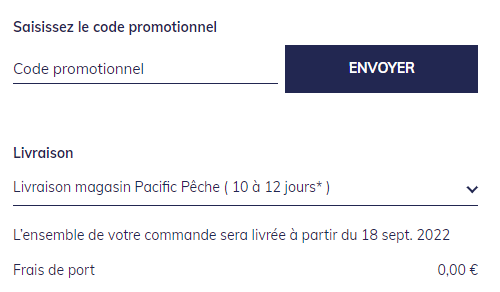 Comment utiliser le code promo Pacific Peche