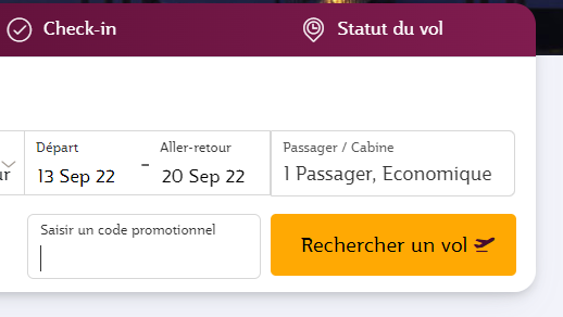 Comment utiliser le code promo Qatar Airways