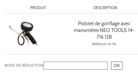 Comment utiliser le code promo Racetools