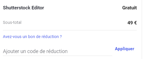 Comment utiliser le code promo Shutterstock FR