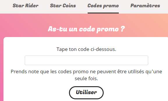 Comment utiliser le code promo Starstable