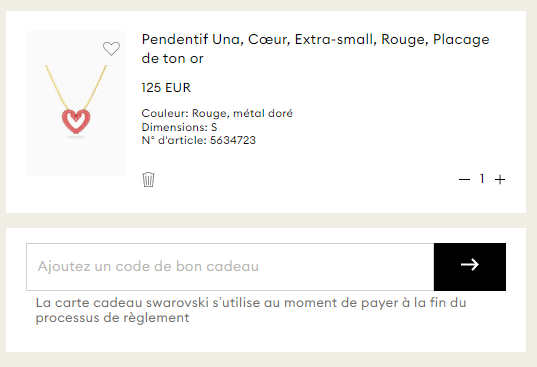 Comment utiliser le code promo SWAROVSKI