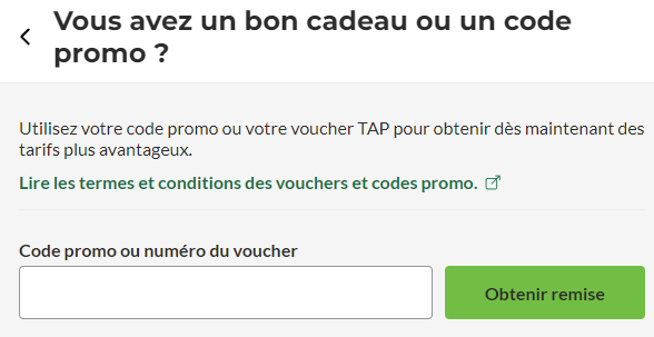 Comment utiliser le code promo FlyTAP