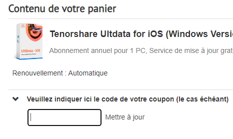 Comment utiliser le code promo Tenorshare