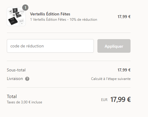 Comment utiliser le code promo Vertellis