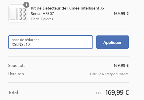 Comment utiliser le code promo X-Sense